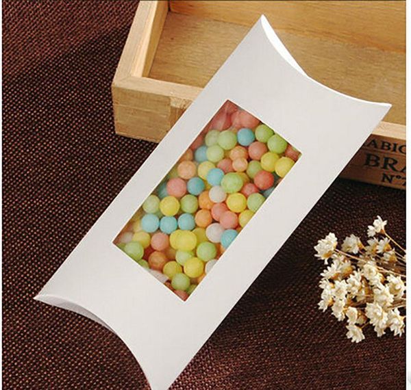 

wholesale- wholesale 100pcs 2.5*8*16cm white pillow window box packing display box candy/soap/cookie disp qylspl dhsybaby