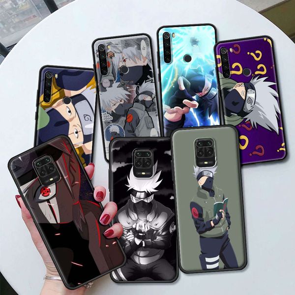 

redmi note 9s 8t 8 7 6 9a 9c 9i 8a 7a 6a k30 pro 4g black silicone case, naruto kakashi