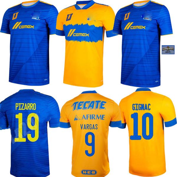

2021 tigres uanl soccer jersey home away 20 21 mexico club tigers world cup gignac vargas h. ayala sosa club jerseyshirts, Black;yellow