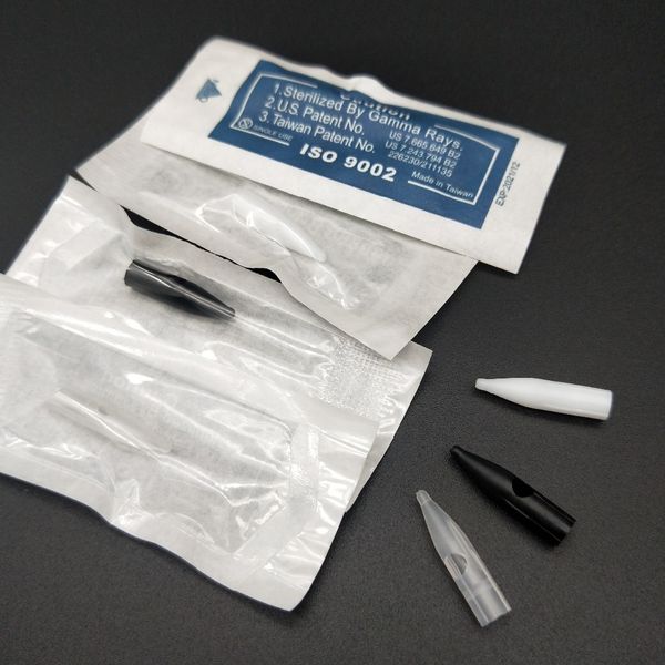 

50pcs 3r needletips transparent/ black/white 3rl needle caps for permanent makeup dragon/mosaic/merlin tattoo machine