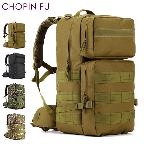 

outdoor bags 55l molle camping mountaineering waterproof nylon backpack professional sports rucksack a3150