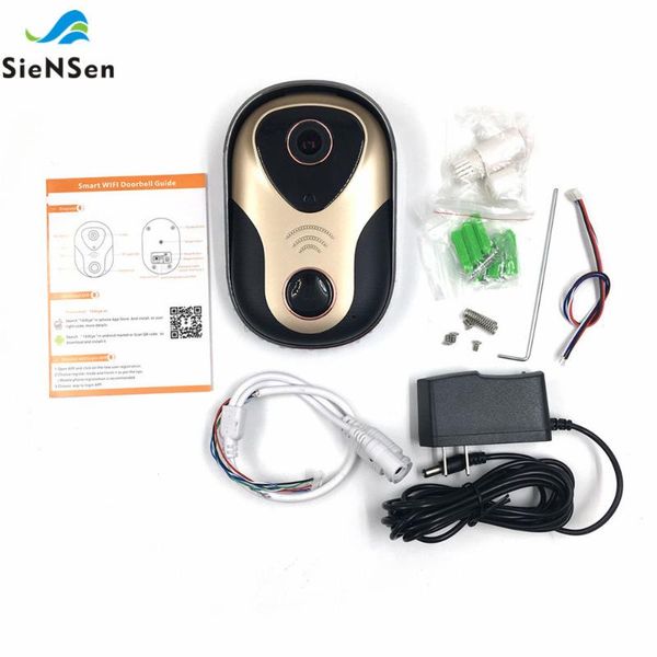 

siensen 163 eye hd visual intercom wifi door bell night vision motion detection smart home security monitor call reminder l1-nj