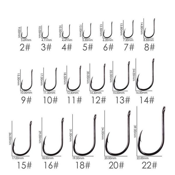 

50pcs / 20pcs / box circle carp eyed fishing hook size 2-22# ring eye japan fishhooks fishing hooks single jig f bbytdy