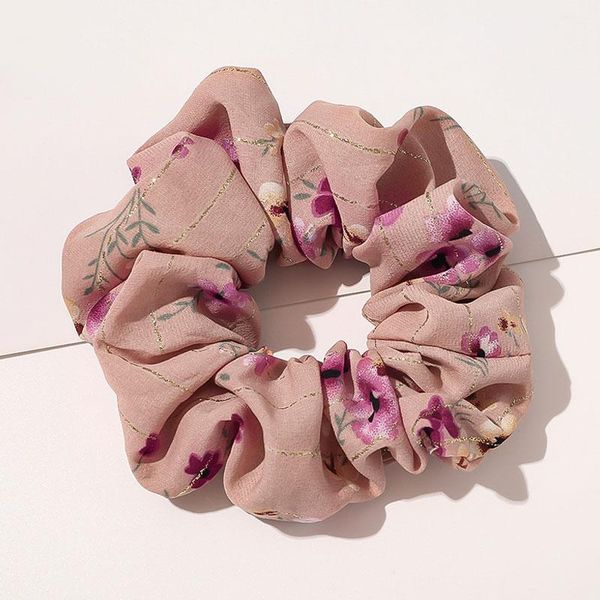 

korea satin hair rope ring girls sweet scrunchies floral print rubber band elastic ponytail hold headband women hair accessories q bbyxzs