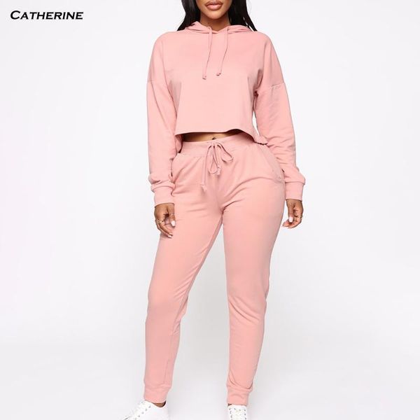 

active wear sweat suits women's set hooded jogger pants suit tracksuit two piece set fitness outfit sweatshirts + trouser, Gray