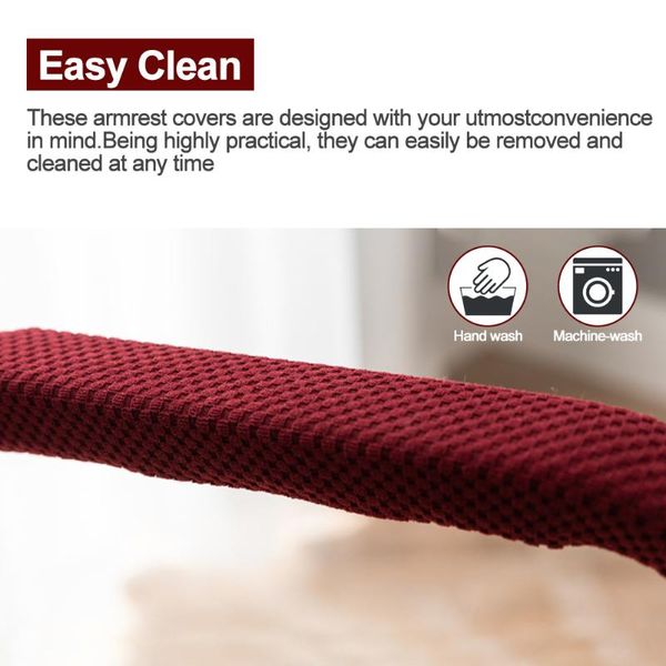 

chair covers 1pair stretch removable washable rotating thickened dustproof armrest cover polyester for office computer anti scratch
