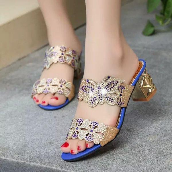 

dress shoes women sandals rhinestone fashion open toe bohemia high heel shoe summer f90008, Black