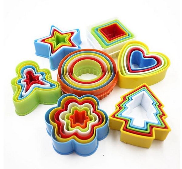 

multi cookie cutter set plastic cookies size different shape colorful biscuit cutters mousse mold