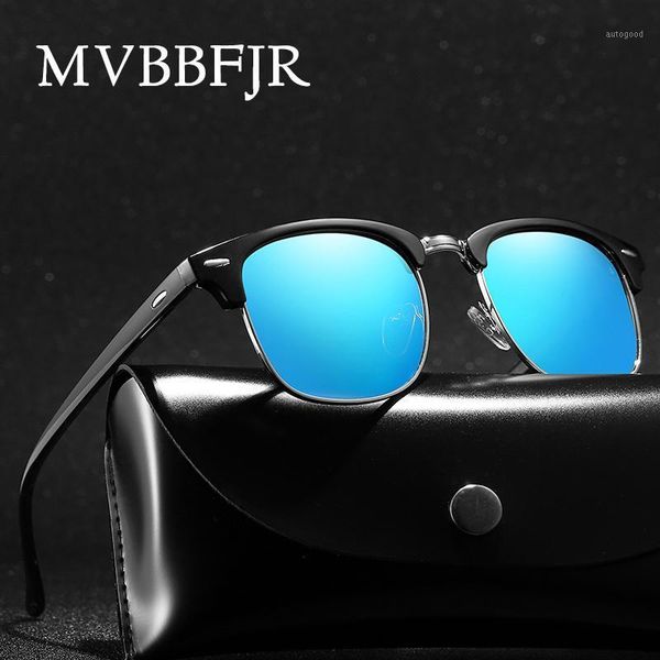 

sunglasses mvbbfjr classic semi rimless women polarized men driving shade mirror eyewear retro vintage luxury sun glasses uv4001, White;black