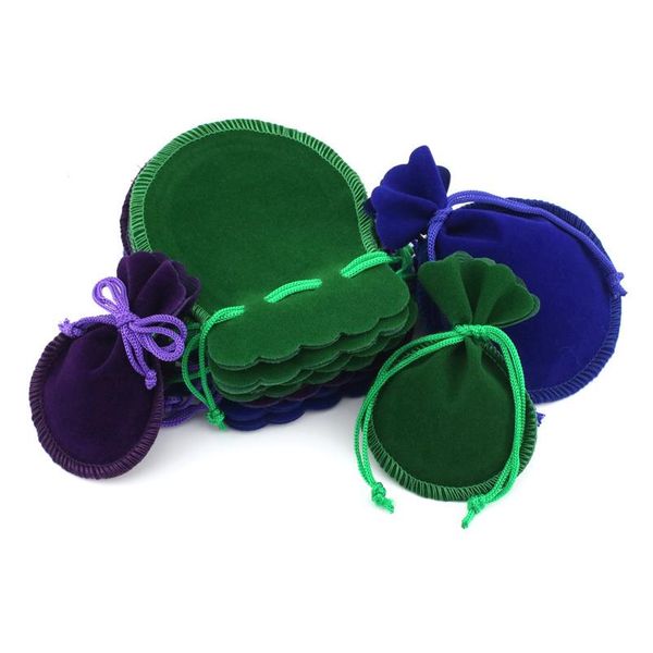 

50pcs/lot 7x9 9x12 used for wedding candy cake bag advertising bag jewelry pouch velvet packing bag drawstr bbydyb