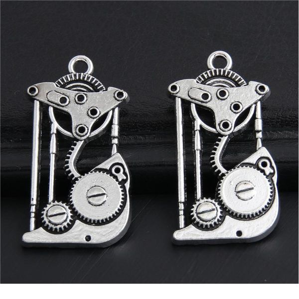 

10pcs metal steampunk charms diy handmade accessories clock & gear pendant charms for jewelry making 32x18 wmtryz