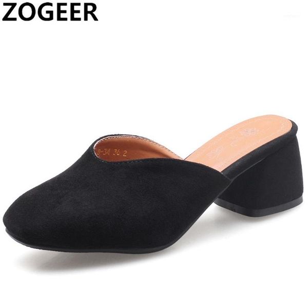 

new summer mules shoes woman fashion shallow slippers women low heels sandals designer closed toe slides ladies1, Black