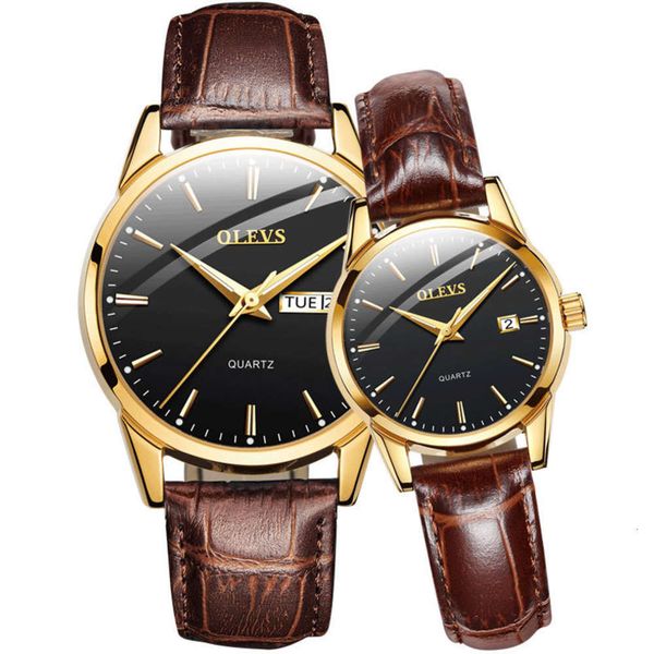 

eurysys double swiss quartz original movement calendar waterproof business women's watch, Slivery;brown