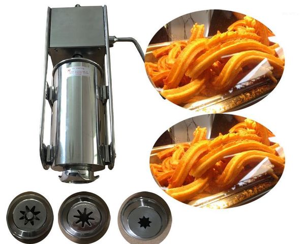 Ekmek Yapımcıları Ticari 2L Manuel İspanyol Churros Makinesi Paslanmaz Çelik Yatay Sosis Doldurucu Salami Maker1