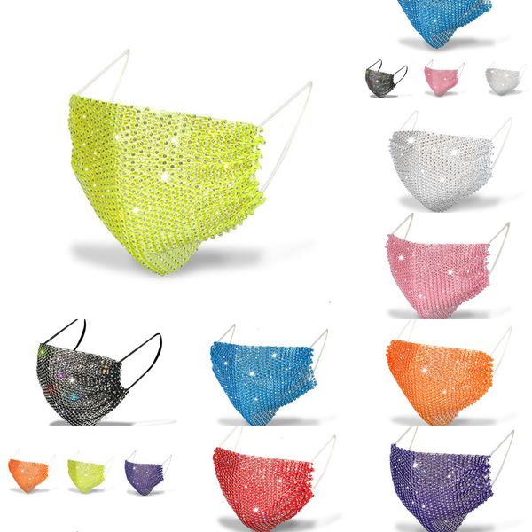 

factory designer luxury party cosplay protective masks reusable anti-dust warm windproof cotton women bling face mask 8 pnv47