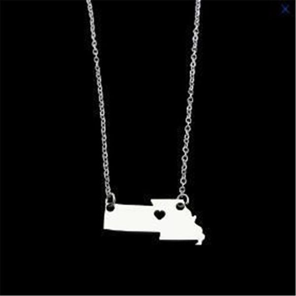 

pendant necklaces fashion casas city map necklace, stainless steel necklace female jewelry gift, Silver
