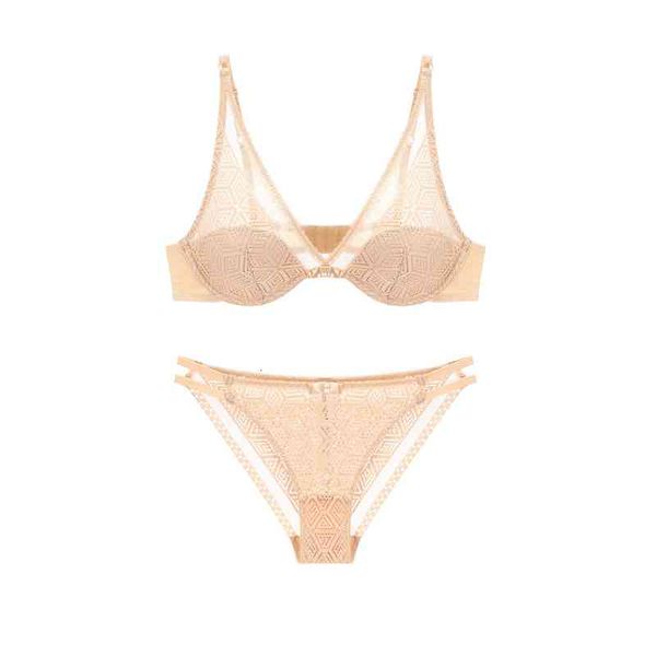 

fashion design luxury bra set deep v small chest underwear thin cotton comfortable, Red;black