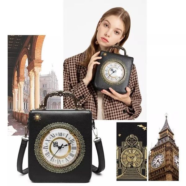 

clock clutch women shoulder bag