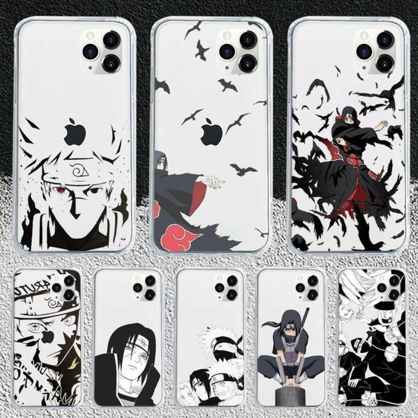 

1new japane animation naruto sasuke transparent mobile phone box vip 11 12 mini pro xs max 8 7 6 6s plus x 5s 2020 xryh4fre