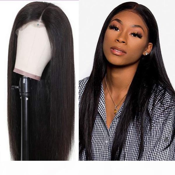 

lace hair for series 100 virgin hair straight closure with baby hair density 150 and 180, Black;brown