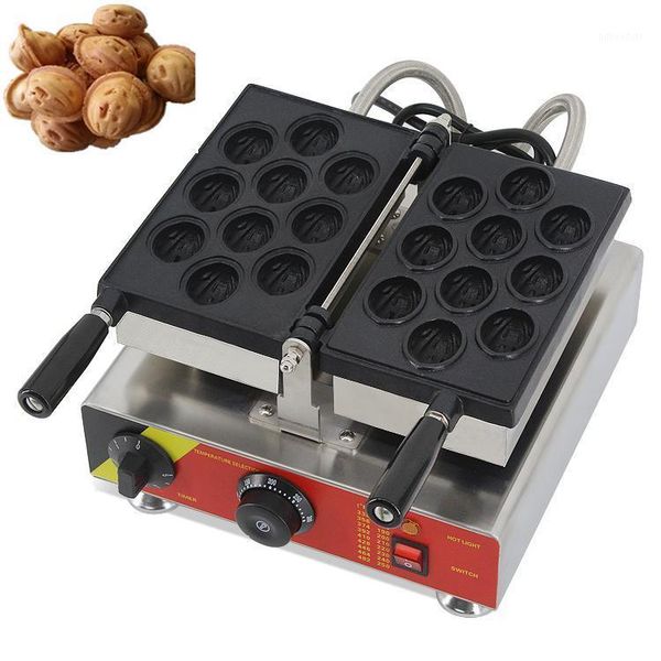 

commercial 110v/220v walnut shape waffle maker/electric walnut cake waffle maker/walnut cake making machine1