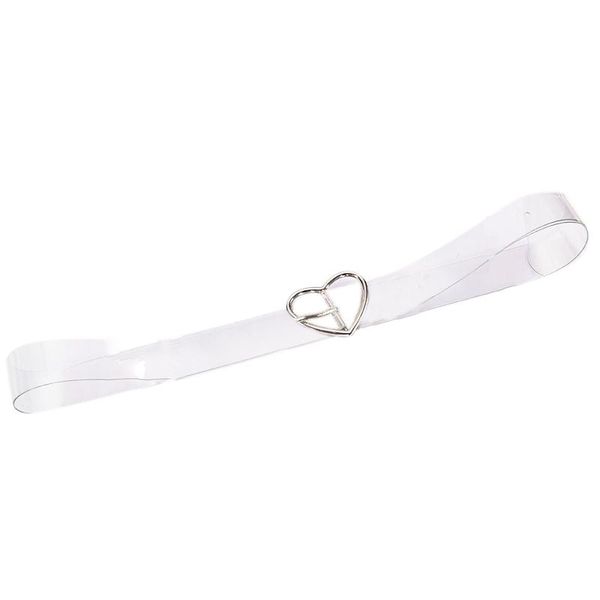 

new-heart belts for women resin cute transparent belt jeans dress waist strap pin buckle harajuku ladies round pvc clear belt, Black;brown