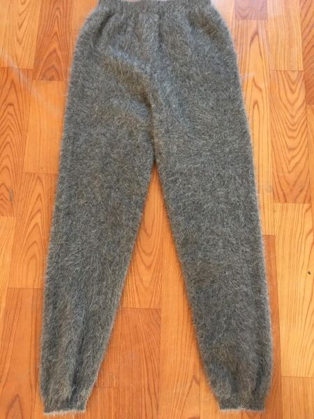 

men's pants wire thickening winter twin mink cashmere knitted leggings/trousers thick warm big size p112, Black