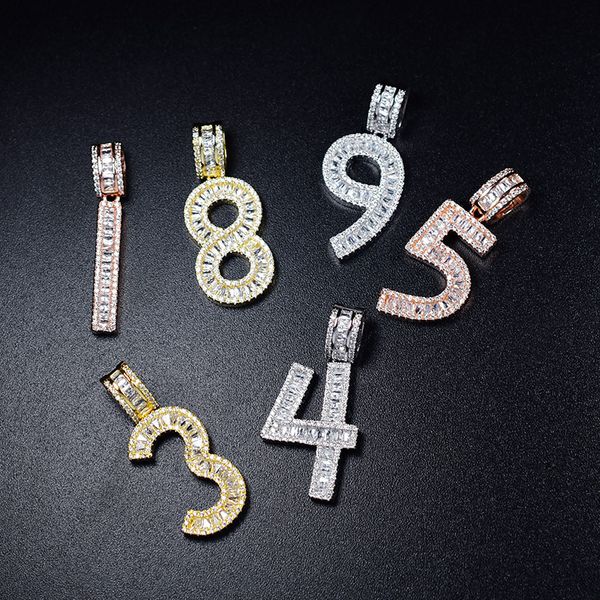 

zircon pendant geometric hip hop fashion necklace jewelry mtsn, Silver