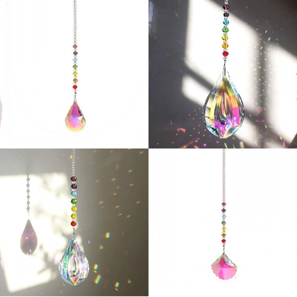 

colour crystal handmade ornament jewelry rhinestone gourd scallop pattern pendants chain hanging curtain diy new arrival 8sn j2