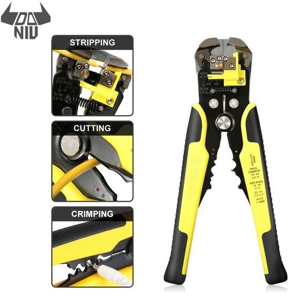 DANIU Multitool Cable Wire Stripper Cutter Crimper automatico multifunzionale Heavy Plier TAB Terminal Crimping Stripping Tools Y200321