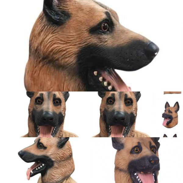 

m5pofull scary wolf novelty dog latex breathable face head halloween masquerade mask fancy dress festival party decorati