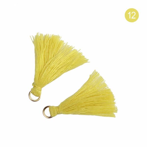 

50pcs 3.6cm mini metal ring polyester cotton fabric tassel diy pendant jewelry making fringe trim craft tassel sewing accessorie h jllqni