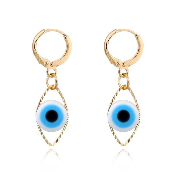 

hoop & huggie dayoff europe geometric eye earrrings for womens women jewelry punk gold color small endless earrings e405, Golden;silver