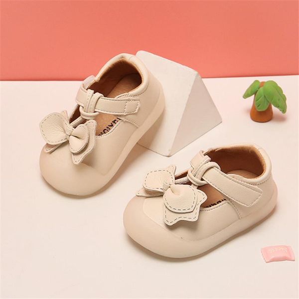 

dimi 2020 autumn genuine leather baby girl toddler shoes fashion cute bow princess shoes light non slip infant girl shoes wmttbf, Black