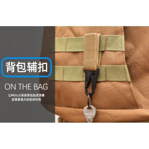 

outdoor camping military nylon belt metal hanging backpack hook clasp survival gear keychain outdoor tools climbing acc jllmta
