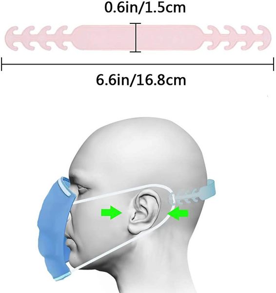

factory outdoor 30 pcs strap hook, fourth gear adjustable anti-slip ear grips buckles extending lanyard mask belt hook