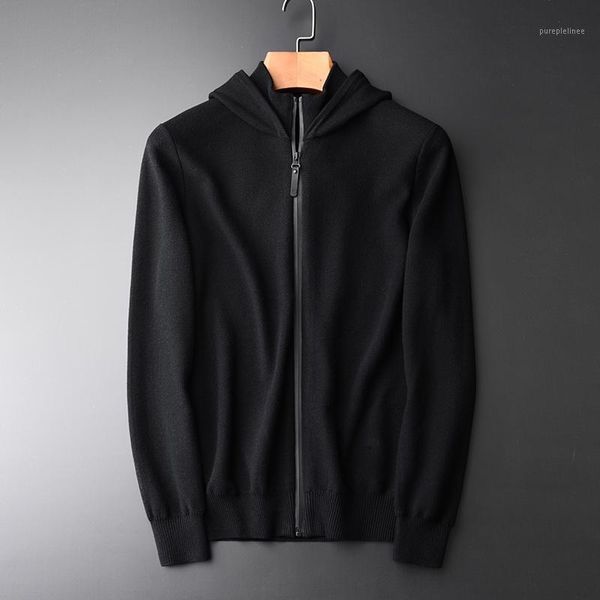 

men sweater fashion slim fit zipper solid color sweatercoat turtleneck cardigan masculino mens sweaters1, White;black