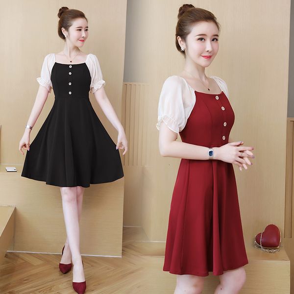 

women will see patchwork plus size thin occasional party work dressed as business kqo4, Black;gray