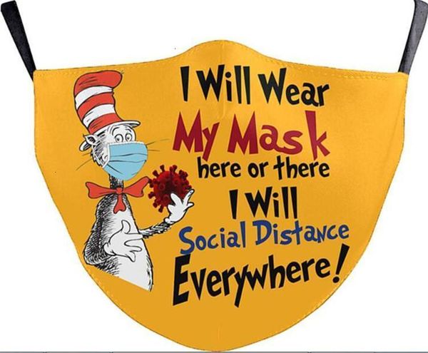 

cosplay grinch stole cotton christmas 3d party print masks reusable washable dust proof cute fashion facoutlets7r8