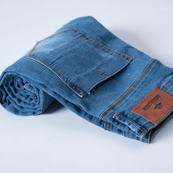 

2020 spring autumn stretch denim pants solid slim fit jeans men smart casual biker denim jeans male vintage trouser skinny pant1, Blue