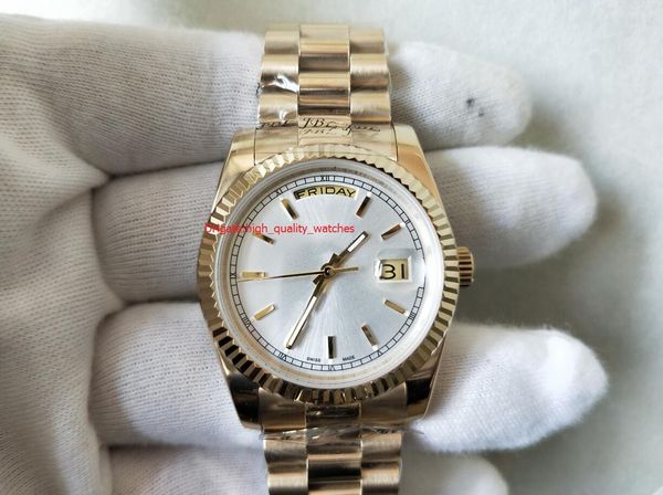 

elling wristwatches yellow gold 36mm silver dial 118038 asia 2813 mechanical automatic women's watch mens men's watches, Slivery;brown