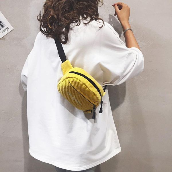 

waist bags 2021 mini women's chest bag simple belt corduroy square mobile phone coin purse for girl's gift