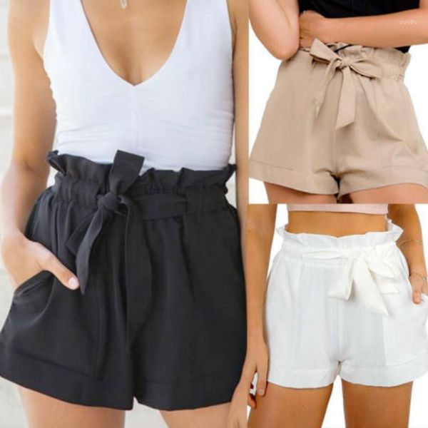 

summer lady women casual shorts high waist short fashion1, White;black