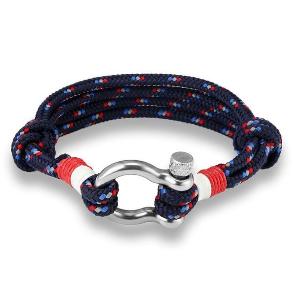 

new arrival fashion jewelry navy style sport camping parachute cord survival bracelet men women stainless steel shackl jlljqw