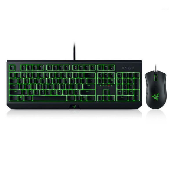 

razer blackwidow mechanical keyboard viper game mouse green color backlit electric bidding keyboard and mouse kit1