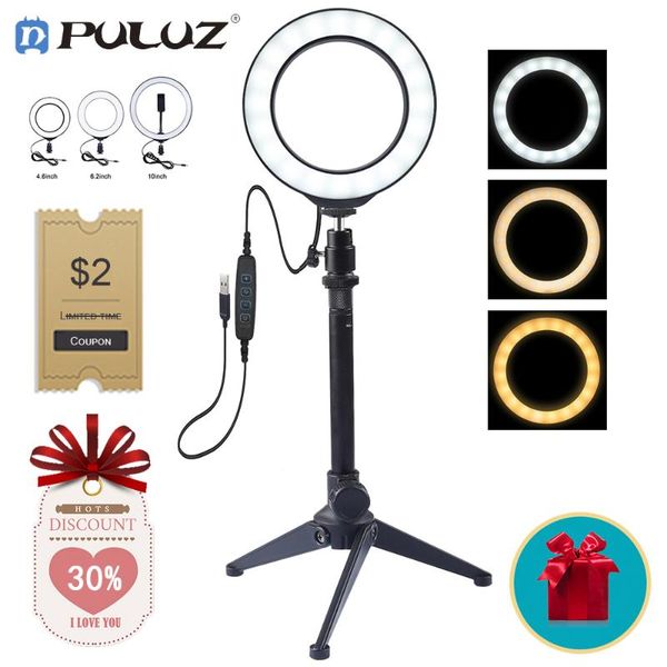 

puluz led ring light p youtube camera for video selfie makeup pgraphy lighting studio usb adjustable bicolor 3200k-5600k