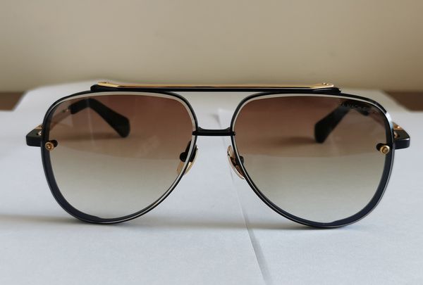 

mens pilot sunglasses gold black brown gradient sonnenbrille sun glasses des lunettes de soleil uv 400 protection with box, White;black