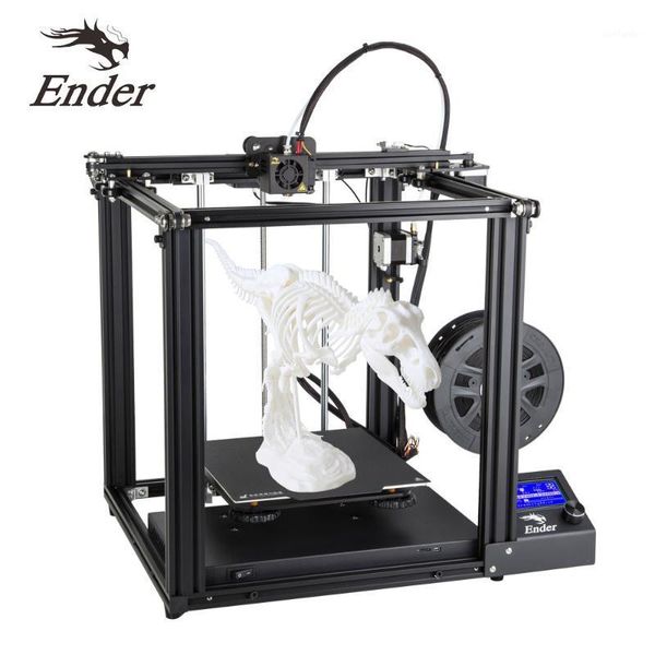 

printers creality 3d ender-5 printer diy kit max 180mm/s aluminum profile support resume printing with 8gb tf card & pla filament 200g1