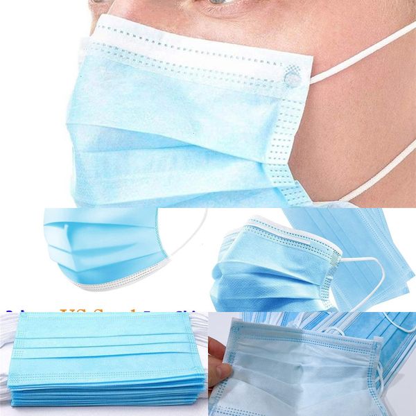 

factory1kiqnon-woven dhl face disposable masks 3-layer protection and personal health mask with earloop mou