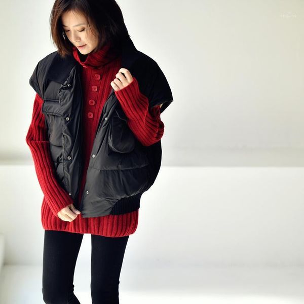 

micoco m8800c literature and art contracted stripe show thin high collar to keep warm knit1, White;black